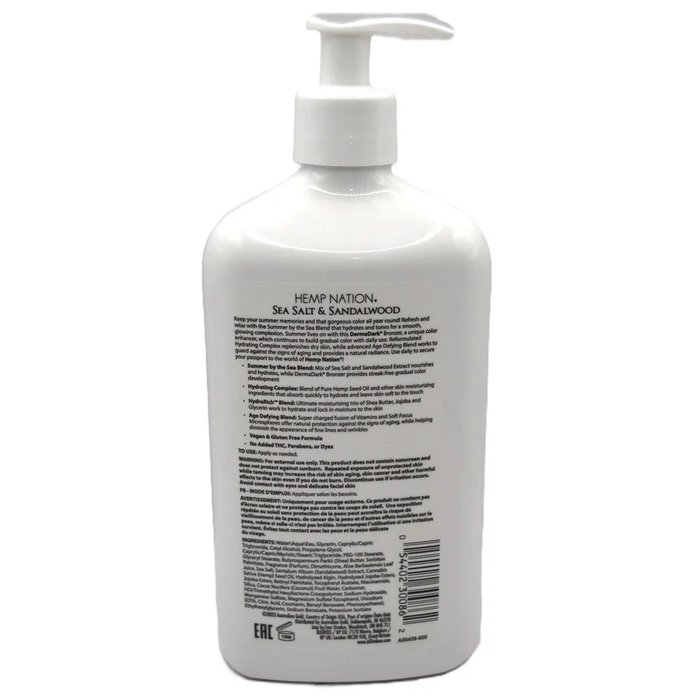 Australian Gold Hemp Nation Sea Salt & Sandalwood Tan Extender Bronzer 18oz - Picture 2 of 4